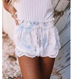 EUC West Palm Beach Tie Dye Eyelet Shorts